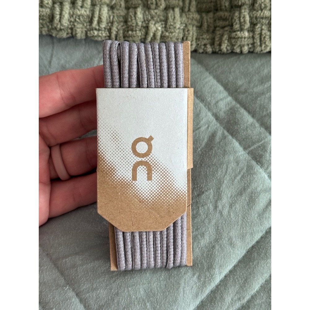 On Running Grey Ribbed Athletic Replacement Shoelaces for Sneakers